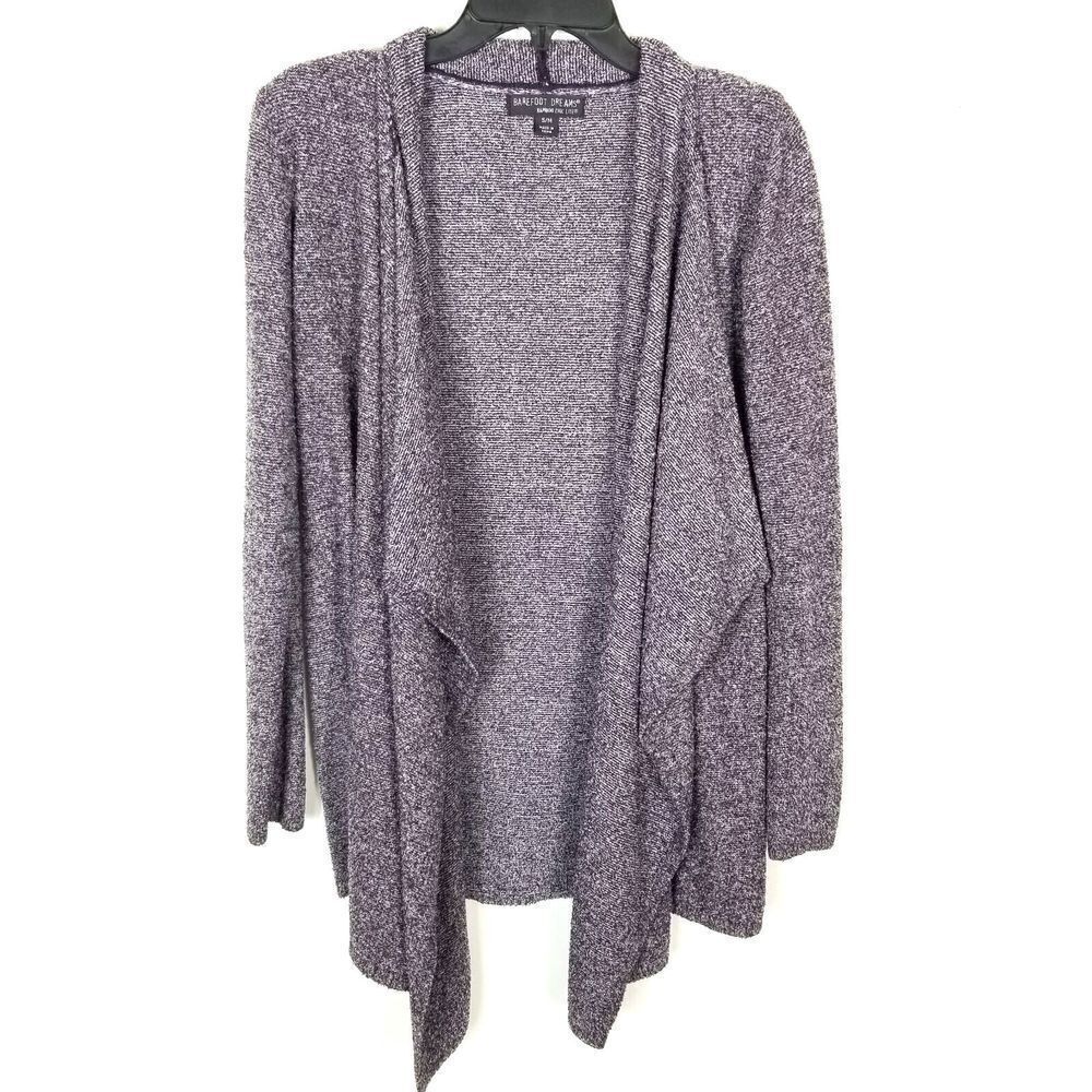 Barefoot Dreams Women Bamboo Chic Light Cardigan Size S/M Gray Open Front